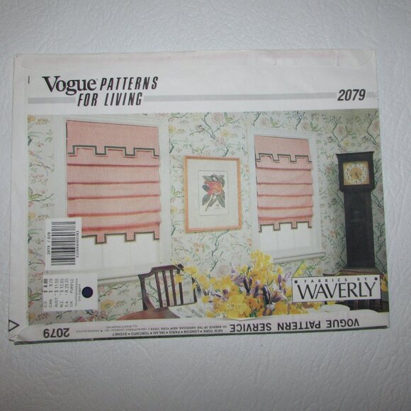 Vogue Patterns for Living Window Treatments Sewing Pattern - 2079 - NEW - Picture 3 of 5